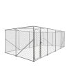 10' x 20' Outdoor Dog Kennel Playpen, Outdoor Dog Runner, Pet Exercise House, Lockable Gate, 6' Chain-Link Fence, TMG-DCP1020