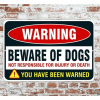 CIFbuy Beware of Dog Metal Warning Sign Indoor Outdoor Security Halloween Home Decor(TikTok, temu pick-up service)
