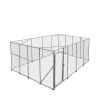 20' x 20' Outdoor Dog Kennel Playpen, Outdoor Dog Runner, Pet Exercise House, Lockable Gate, 6' Chain-Link Fence, TMG-DCP2020