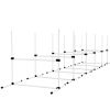 6 Piece Dog Agility Set with Adjustable Height Jump Bars, Carry Bag, Displacing Top Bar, White