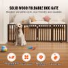 Indoor Pet Barrier, 24" Height x 80.3" Width, 4-Panel Folding Gate for Pets, Adjustable and Versatile Dog Fence for Both Wide and Slim Openings