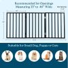 Pet Gate - 3-Panel Indoor Foldable Dog Fence for Stairs, Hallways, or Doorways - 54x24-Inch