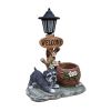Patio Outdoor Decoration Schnauzer Dog Solar Planter Statue with LED Light Solar Lantern