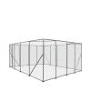 20' x 20' Outdoor Dog Kennel Playpen, Outdoor Dog Runner, Pet Exercise House, Lockable Gate, 6' Chain-Link Fence, TMG-DCP2020