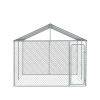 10' x 10' Outdoor Dog Kennel Playpen w/Cover, Outdoor Dog Runner, Pet Exercise House, Lockable Gate, 6' Chain-Link Fence, TMG-DCP1010