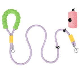 Explosion-proof Dog Leash For Small And Medium-sized Dogs, Suitable For Corgi, Border Collie, Shiba Inu, Dog Walking Collar And Dog Chain (Option: Purple)