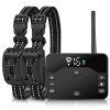 2 In 1 Wireless Electric Dog Fence Waterproof Pet Shock Boundary Containment System Electric Training Collar with 2 Receiver Collars for Small Medium