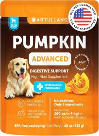 Pumpkin Powder for Dogs Digestive Support Fiber Supplement for Constipation For Gut Balance Healthy Skin Digestion Anal Glands Firm Stool Poop A (size: 16 oz)
