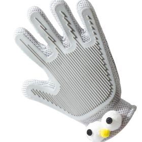 2-in-1 Pet Grooming Gloves & Brushes For Cats And Dogs High-Efficiency Hair Removal & Massage GlovesDouble-Sided Hair RemovalAnti-Scratch & Bite Prote (Option: Gray)