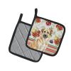 Vegetables Pair of Pot Holders Pair 7.5x7.5 Quilted Insulated Hot Pads Decorative Kitchen Gift Made in USA